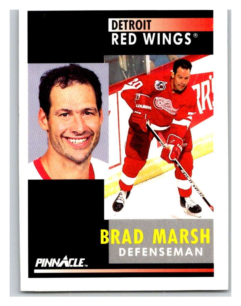 1991-92 Pinnacle #361 Brad Marsh Red Wings Image 1