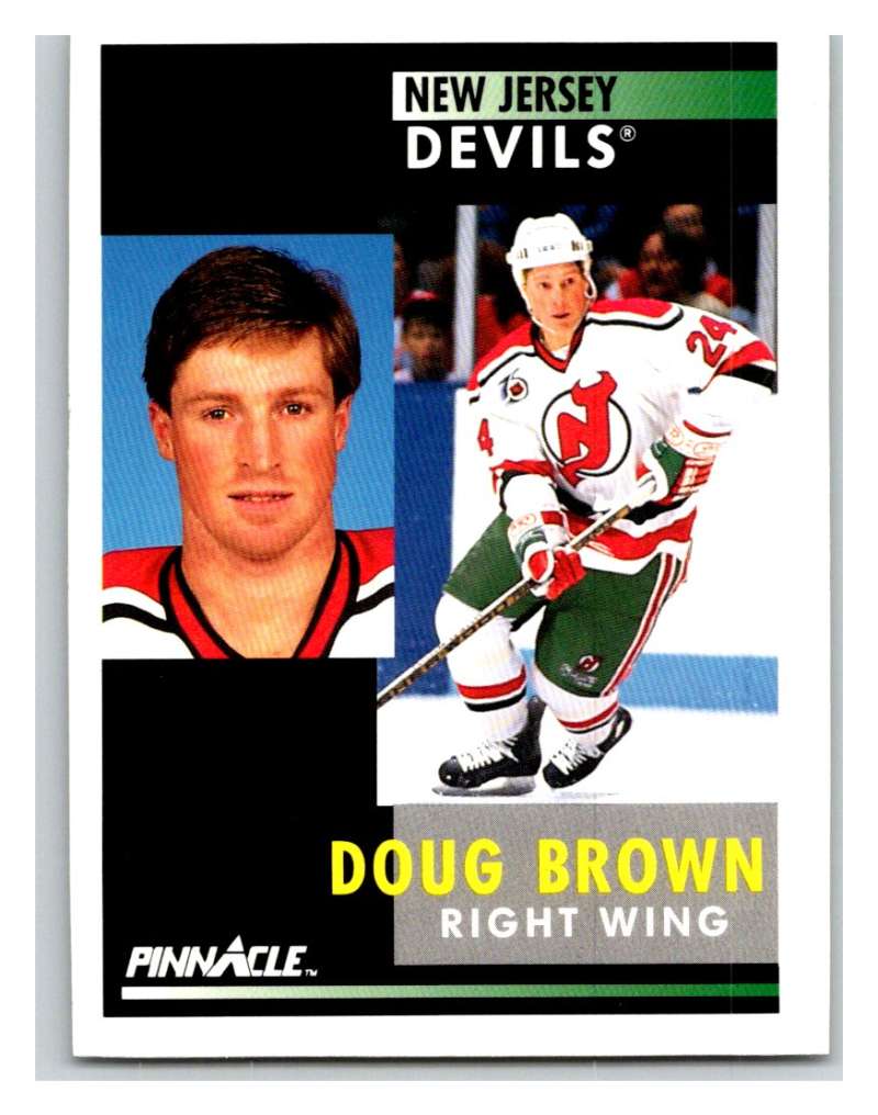1991-92 Pinnacle #363 Doug Brown NJ Devils Image 1