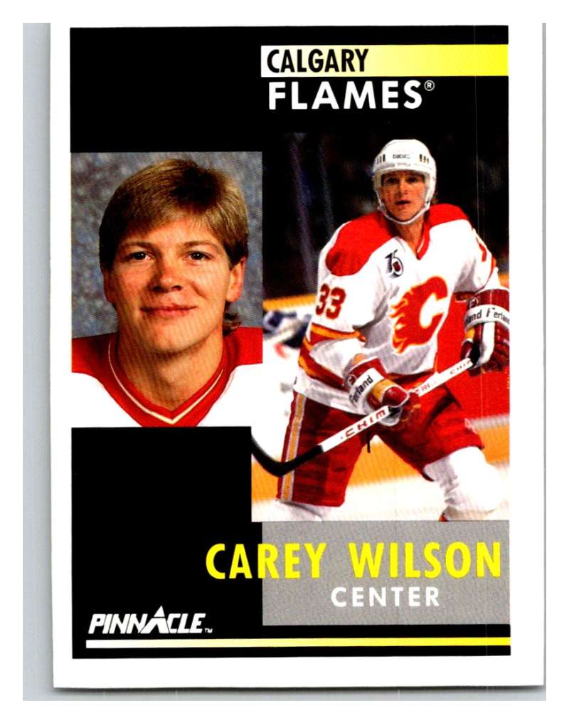 1991-92 Pinnacle #364 Carey Wilson Flames Image 1