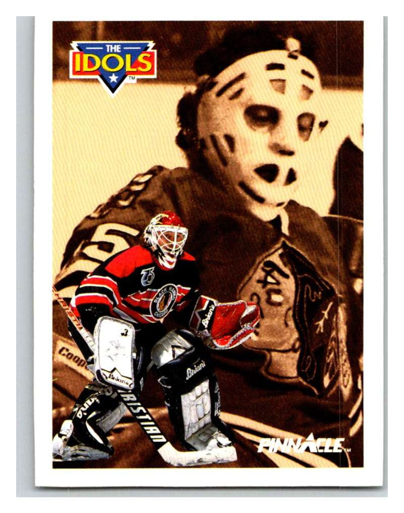 1991-92 Pinnacle #388 Tony Esposito/Ed Belfour Blackhawks