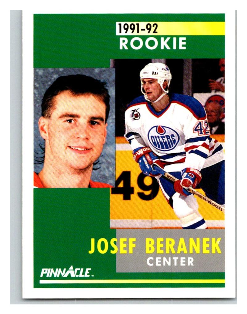 1991-92 Pinnacle #303 Josef Beranek RC Rookie Oilers Image 1