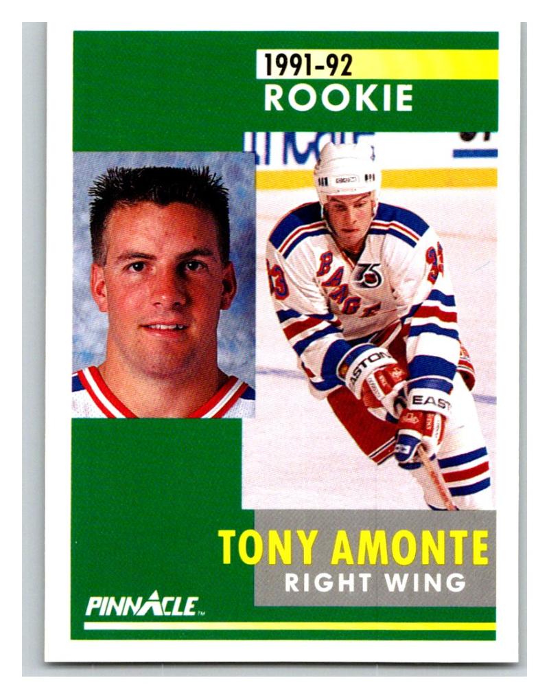 1991-92 Pinnacle #301 Tony Amonte RC Rookie NY Rangers Image 1