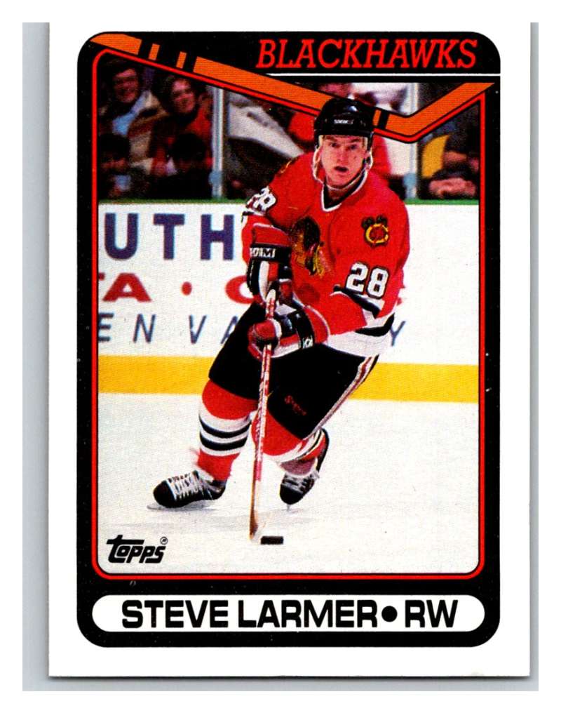 1990-91 Topps #56 Steve Larmer Mint  Image 1