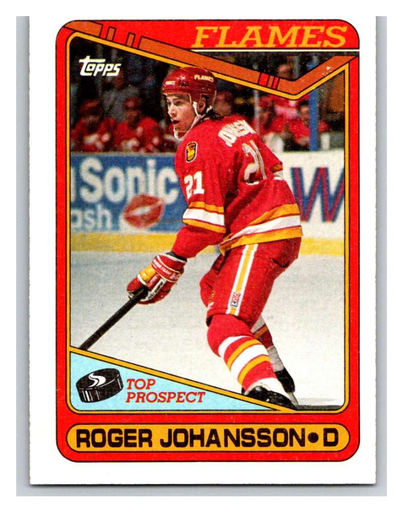 1990-91 Topps #96 Roger Johansson Mint  Image 1