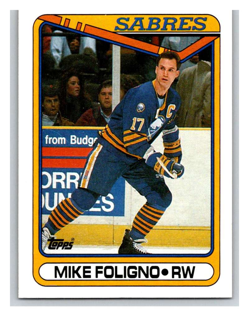 1990-91 Topps #123 Mike Foligno Mint  Image 1