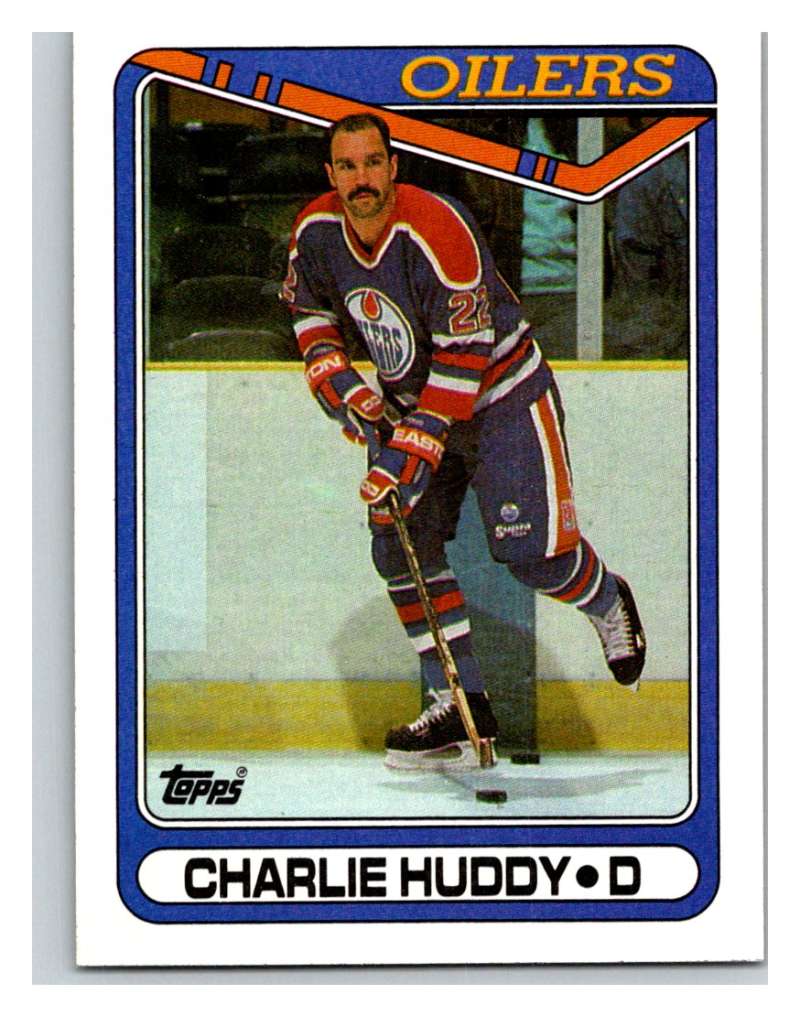 1990-91 Topps #344 Charlie Huddy Mint  Image 1