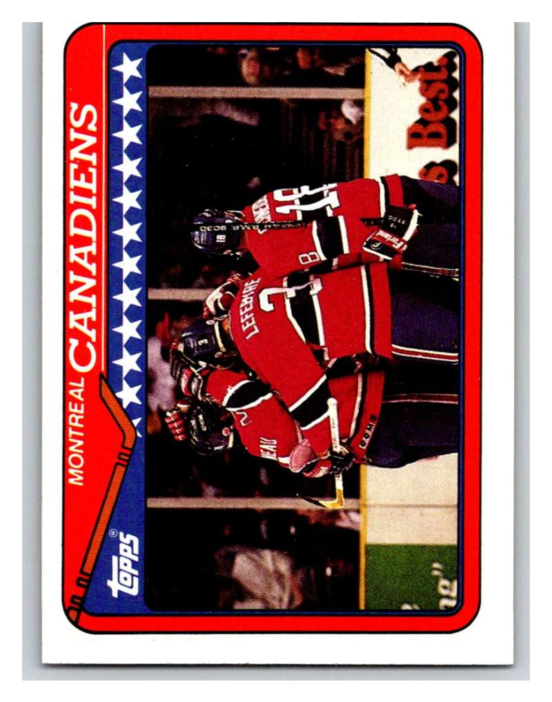 1990-91 Topps #346 Canadiens Team Mint  Image 1