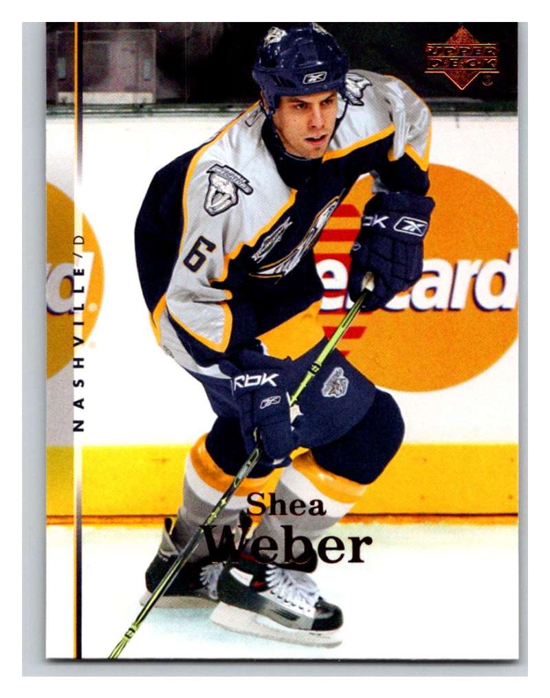 2007-08 Upper Deck #10 Shea Weber Predators Image 1