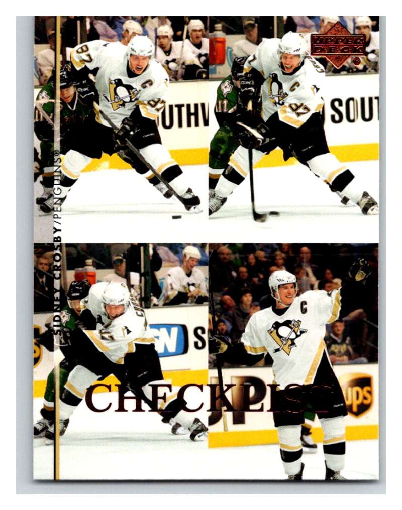 2007-08 Upper Deck #200 Sidney Crosby Penguins Check List Image 1