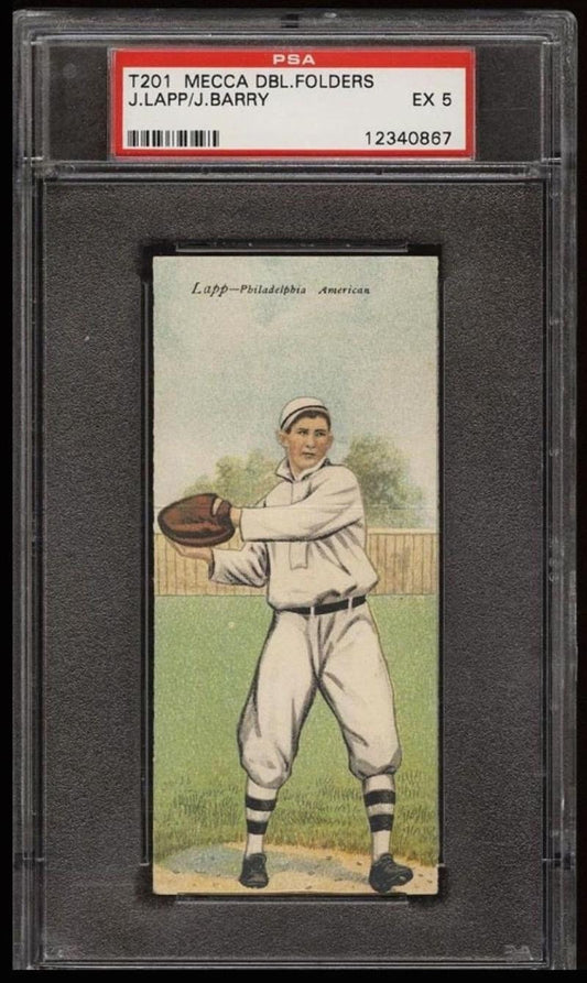 1911 T201 Mecca Double Folders JACK LAPP / JACK BARRY PSA 5