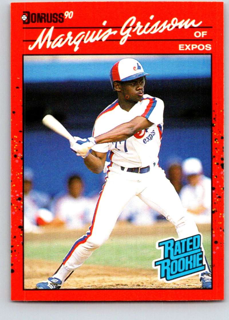 1990 Donruss #36 Marquis Grissom Mint RC Rookie Image 1