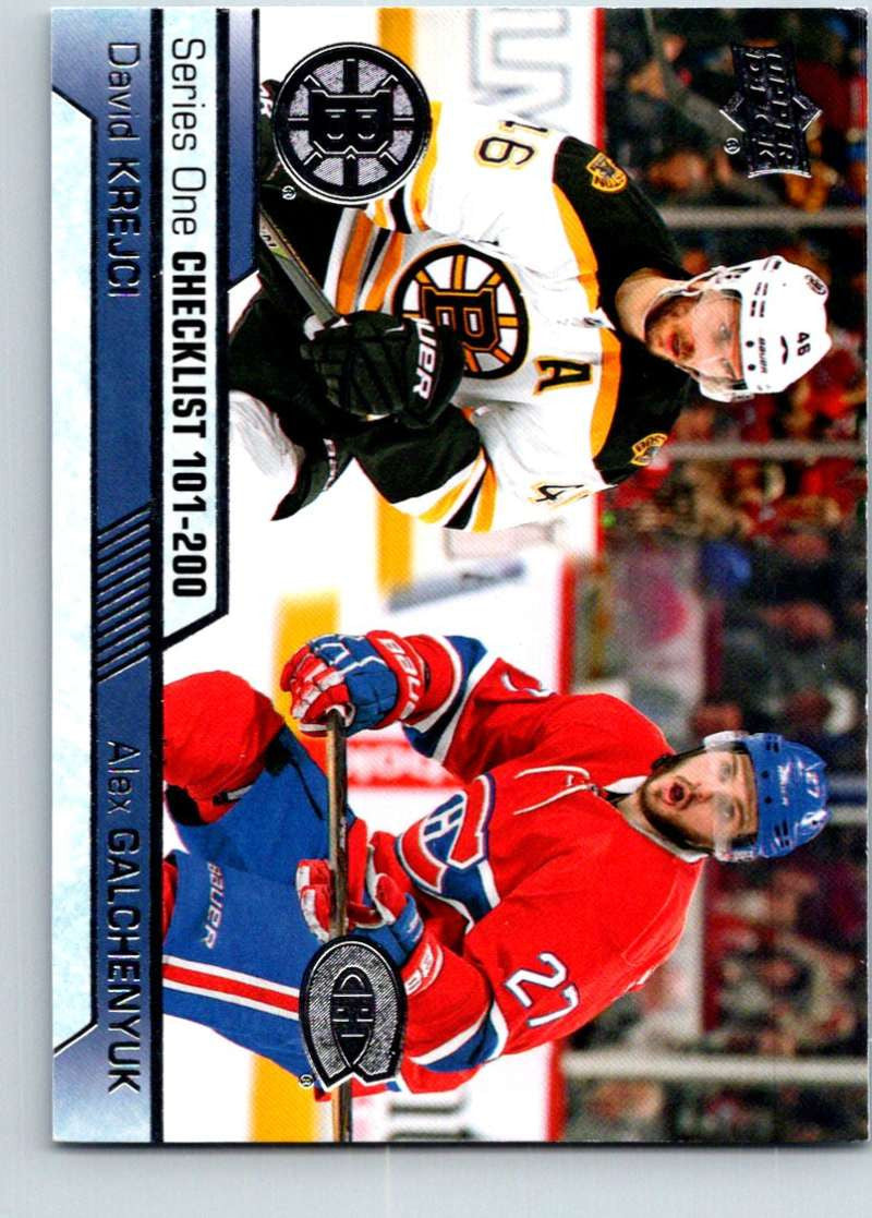 2016-17 Upper Deck #200 David Krejci/Alex Galchenyuk Check List Mint