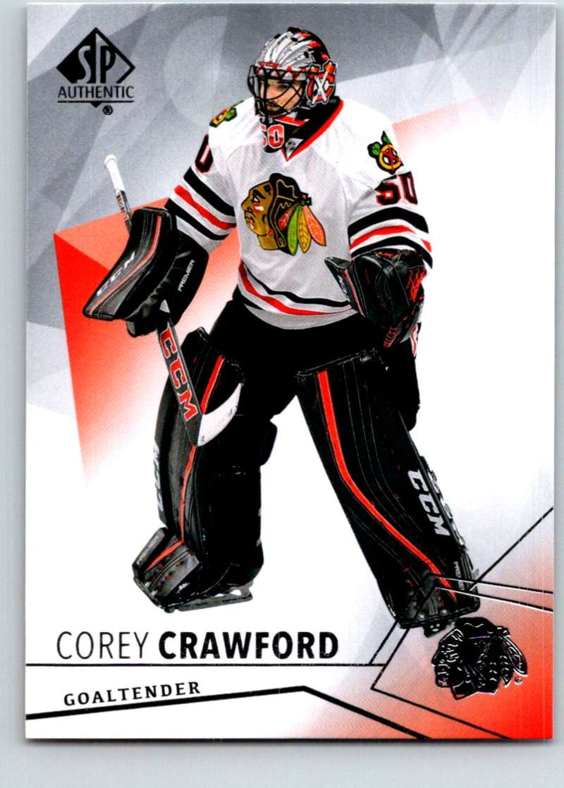 2015-16 Upper Deck SP Authentic #19 Corey Crawford Blackhawks Image 1