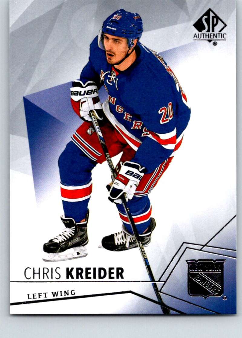 2015-16 Upper Deck SP Authentic #54 Chris Kreider NY Rangers Image 1