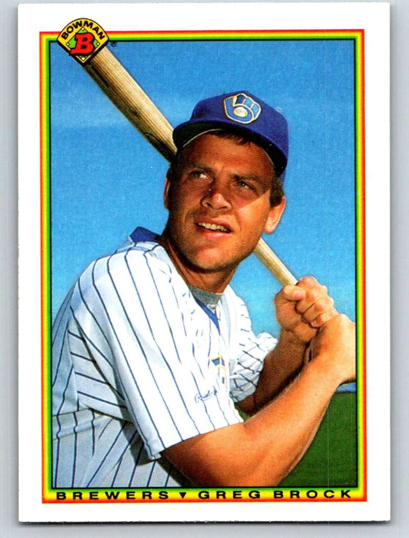 1990 Bowman #395 Greg Brock Mint  Image 1