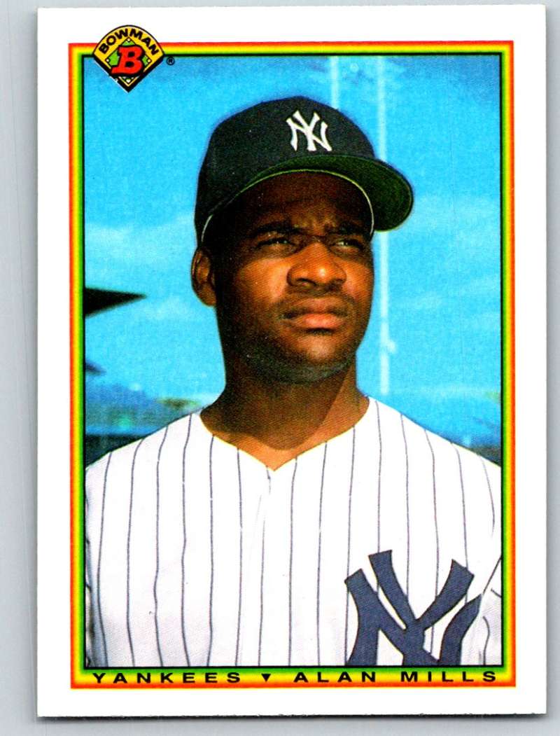 1990 Bowman #428 Alan Mills Mint RC Rookie Image 1