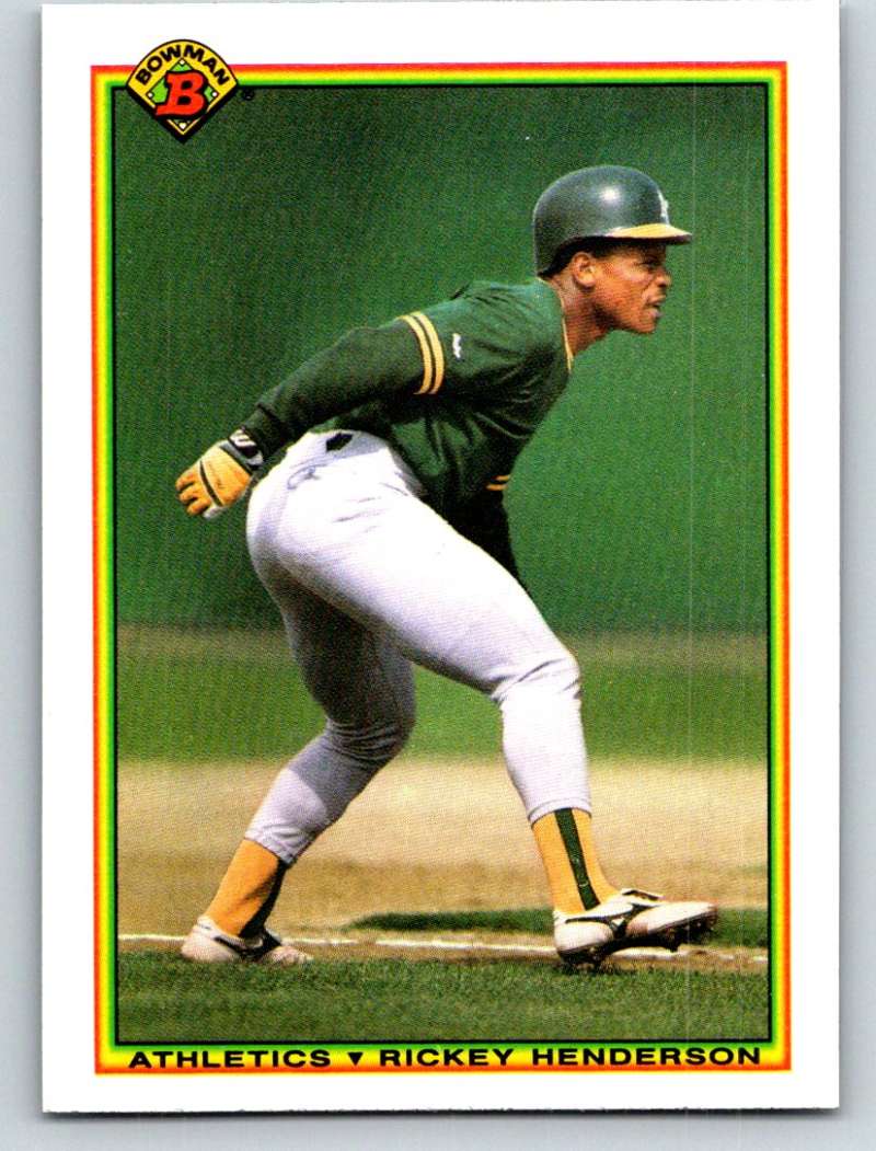 1990 Bowman #457 Rickey Henderson Mint  Image 1
