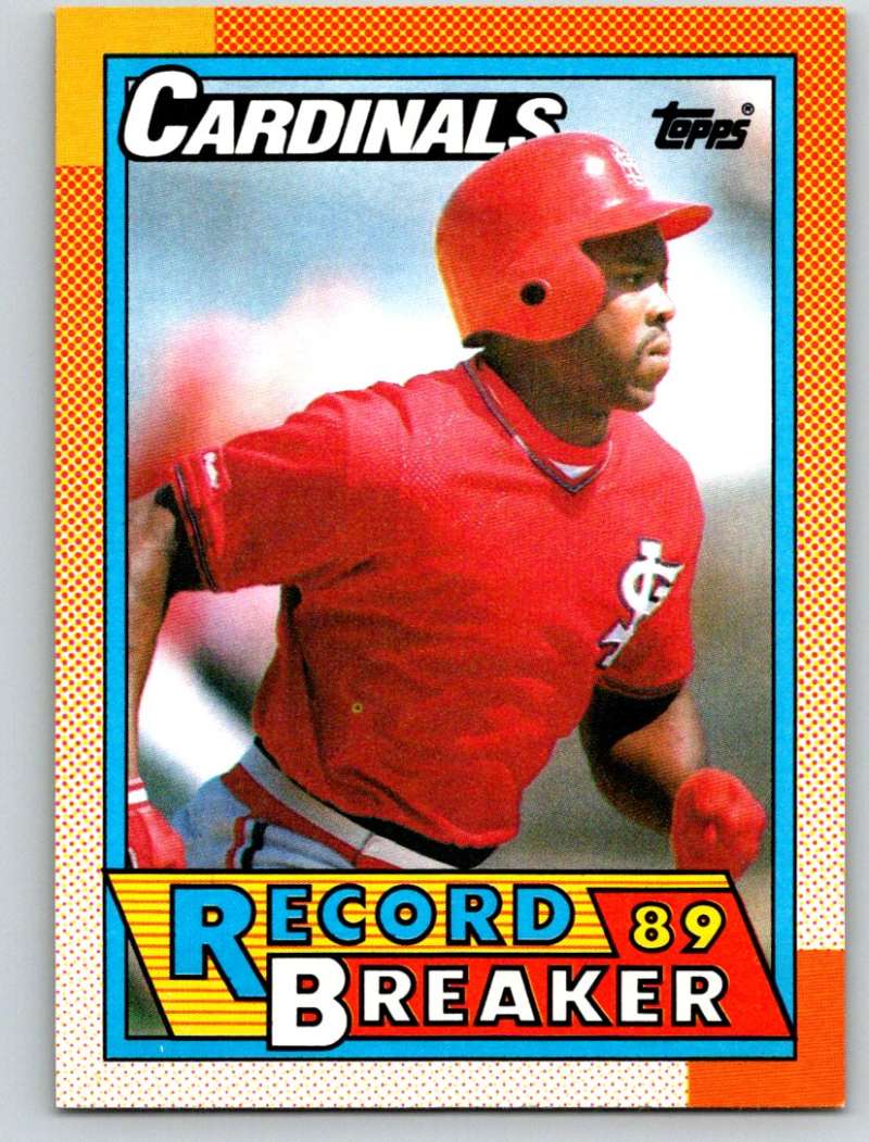 1990 Topps #6 Vince Coleman RB Mint  Image 1