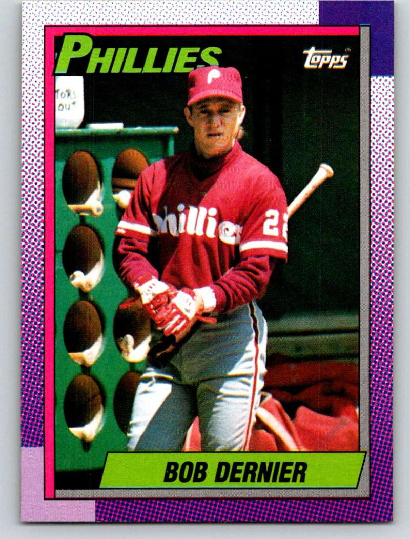 1990 Topps #204 Bob Dernier Mint  Image 1