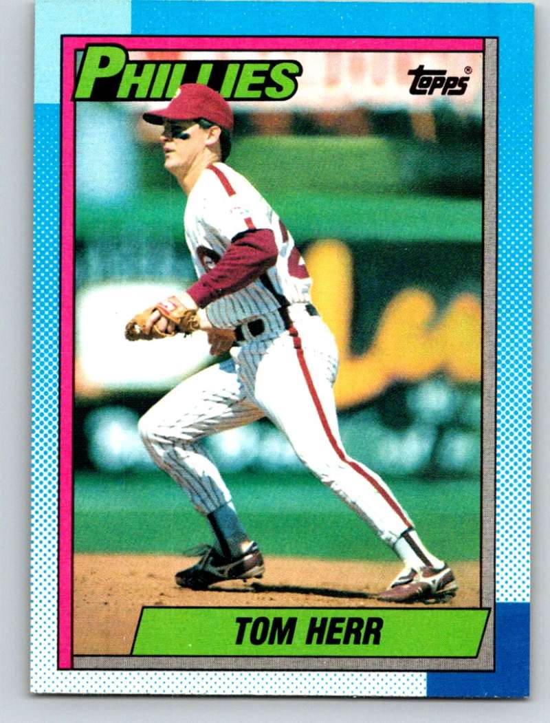 1990 Topps #297 Tom Herr Mint  Image 1