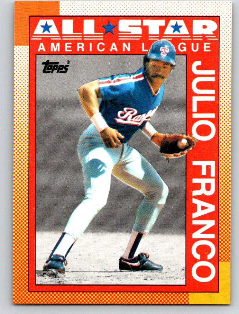1990 Topps #386 Julio Franco AS Mint  Image 1