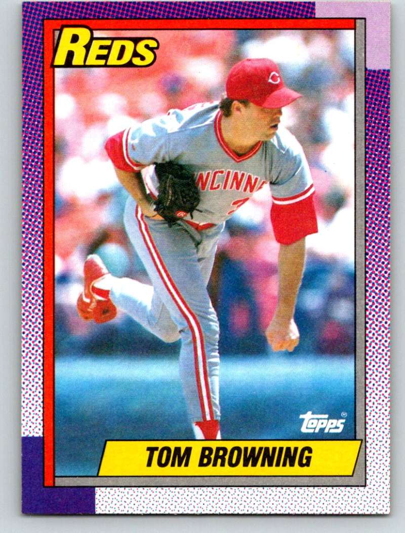 1990 Topps #418 Tom Browning Mint  Image 1