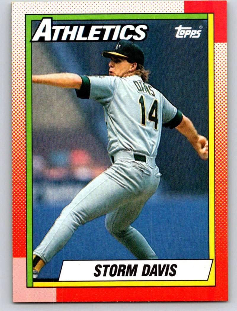 1990 Topps #606 Storm Davis Mint  Image 1