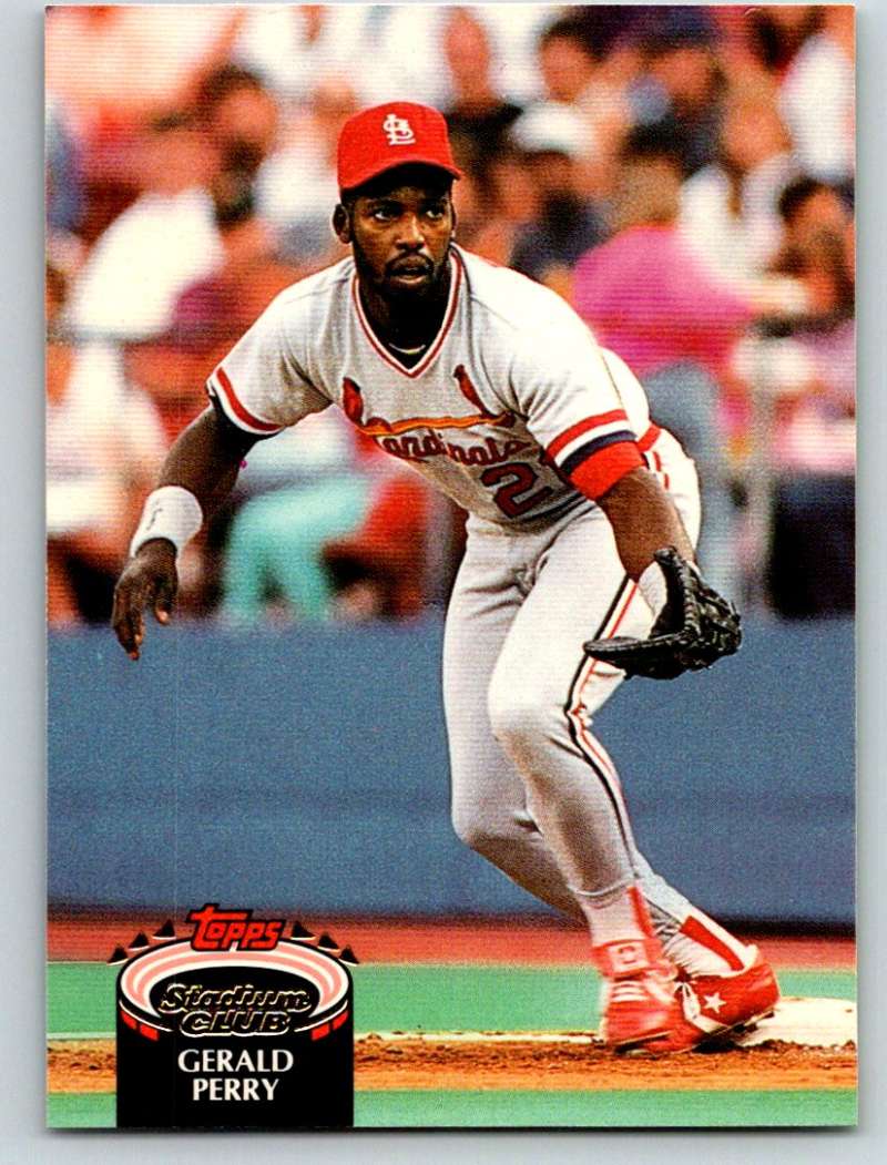 1992 Stadium Club #338 Gerald Perry Mint  Image 1