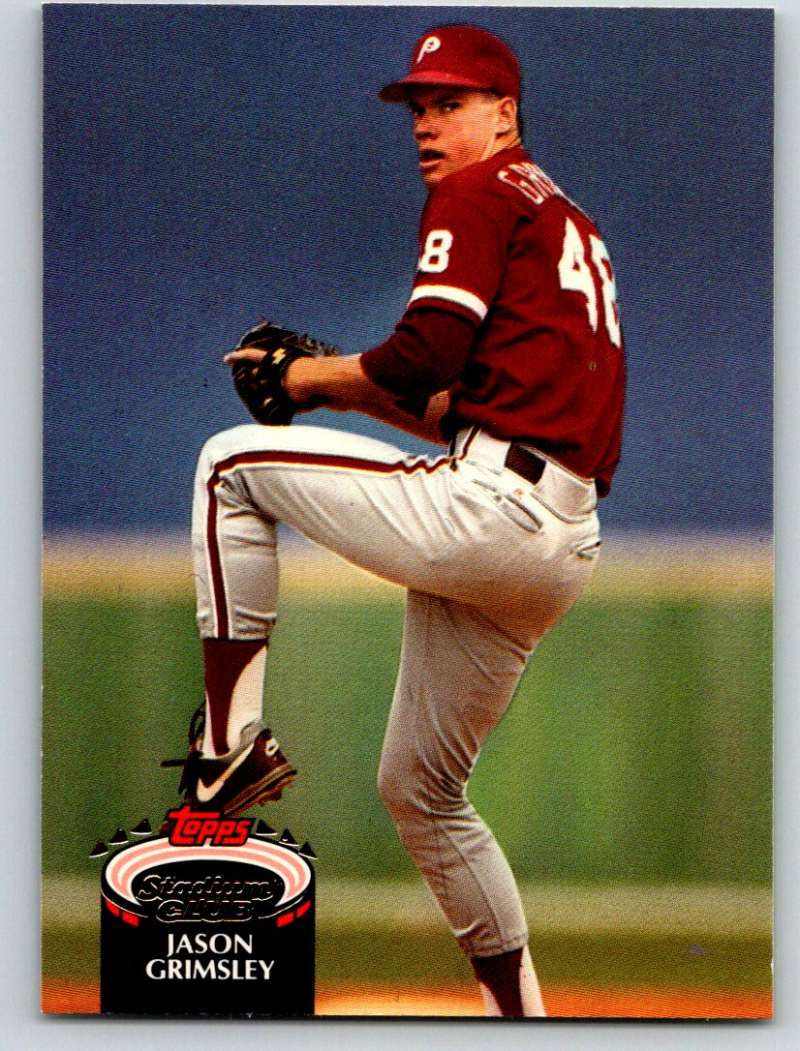 1992 Stadium Club #418 Jason Grimsley Mint  Image 1