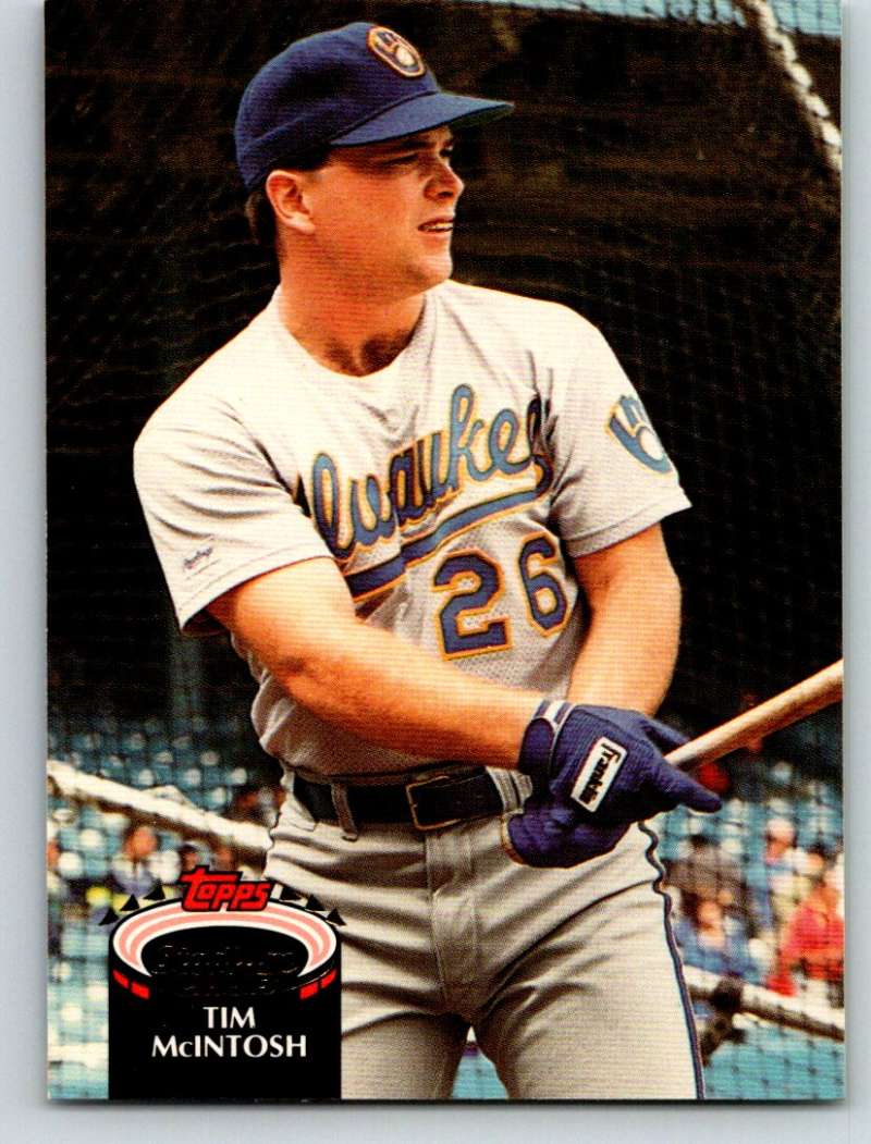 1992 Stadium Club #477 Tim McIntosh Mint  Image 1