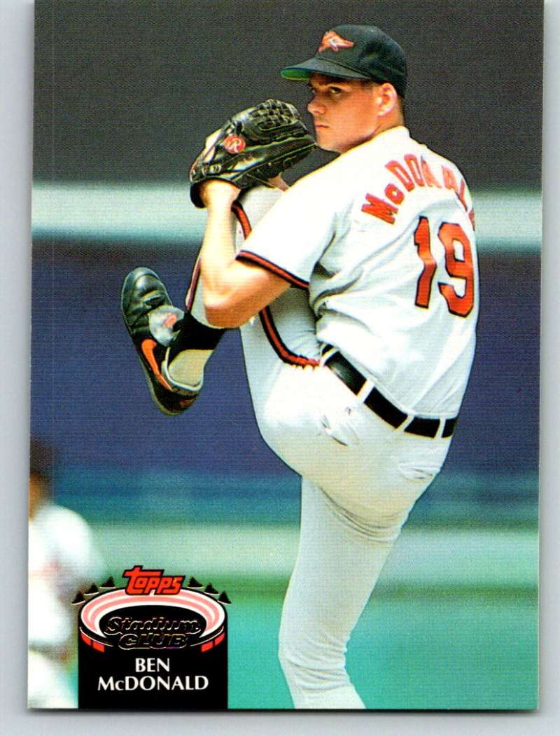 1992 Stadium Club #490 Ben McDonald Mint  Image 1