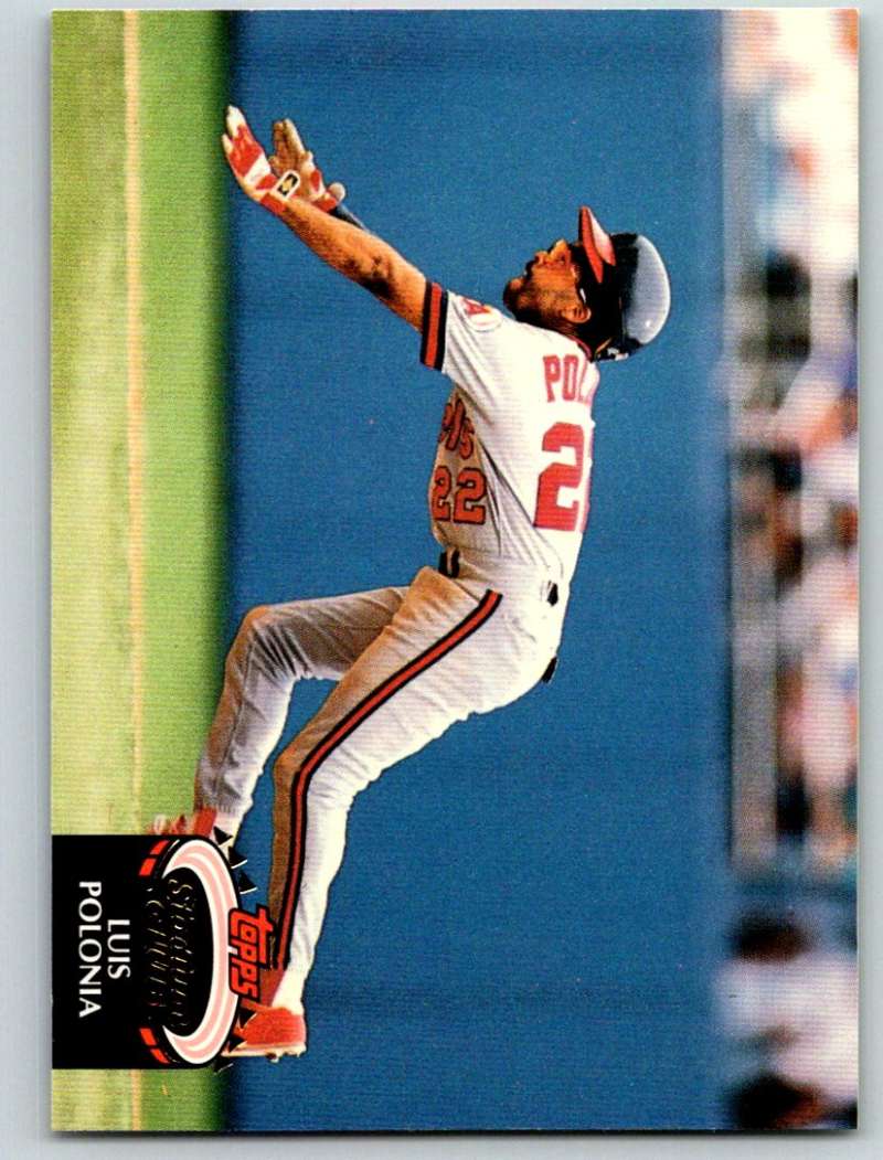 1992 Stadium Club #528 Luis Polonia Mint  Image 1