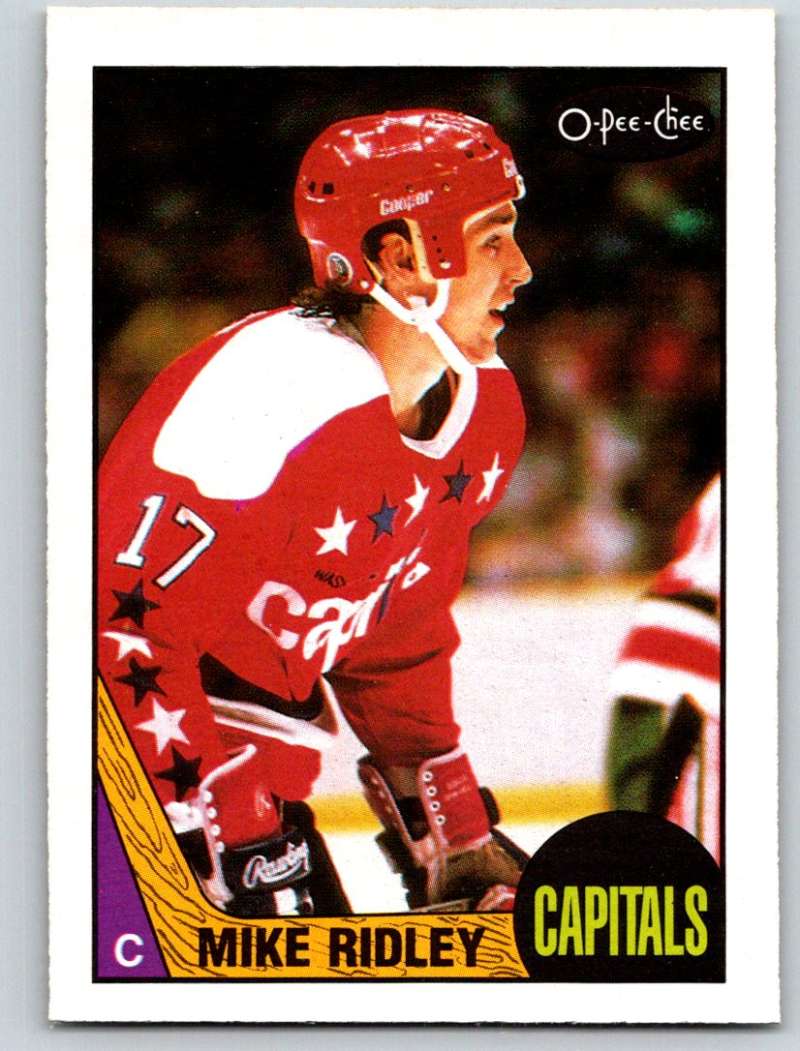 1987-88 O-Pee-Chee #8 Mike Ridley Capitals Mint Image 1