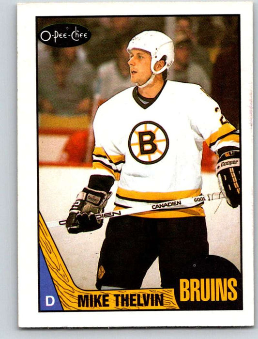 1987-88 O-Pee-Chee #24 Michael Thelven RC Rookie Bruins UER Mint