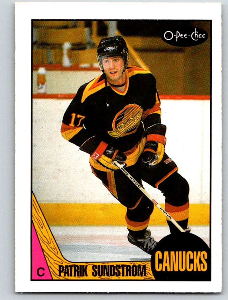 1987-88 O-Pee-Chee #34 Patrik Sundstrom Canucks Mint Image 1
