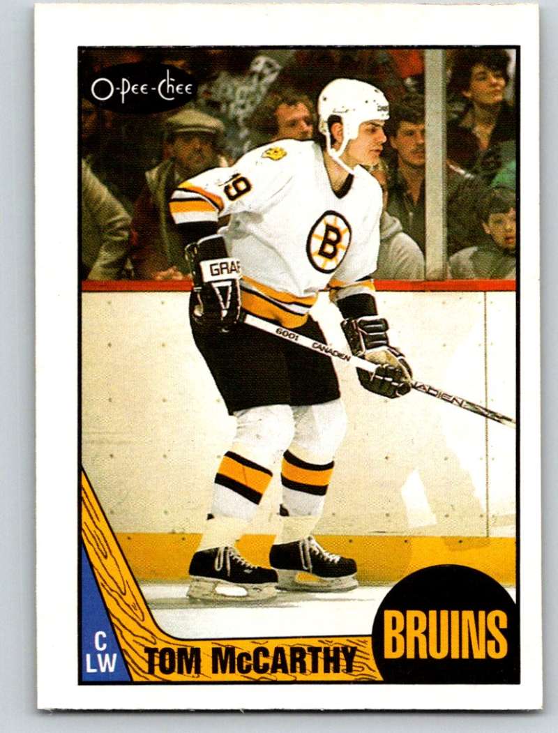 1987-88 O-Pee-Chee #38 Tom McCarthy Bruins Mint Image 1