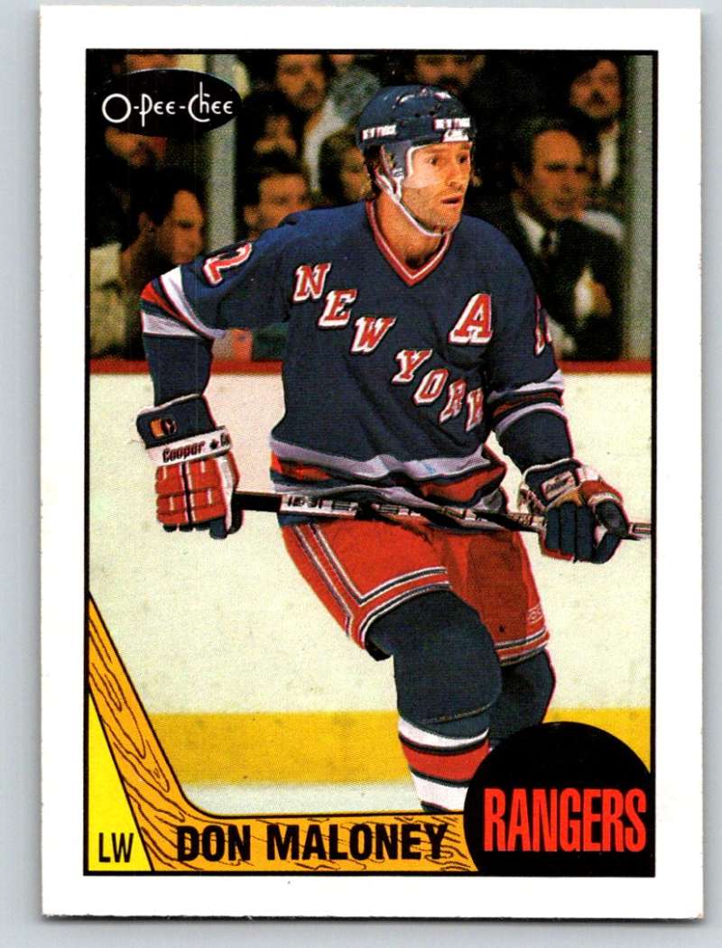 1987-88 O-Pee-Chee #49 Don Maloney NY Rangers Mint Image 1