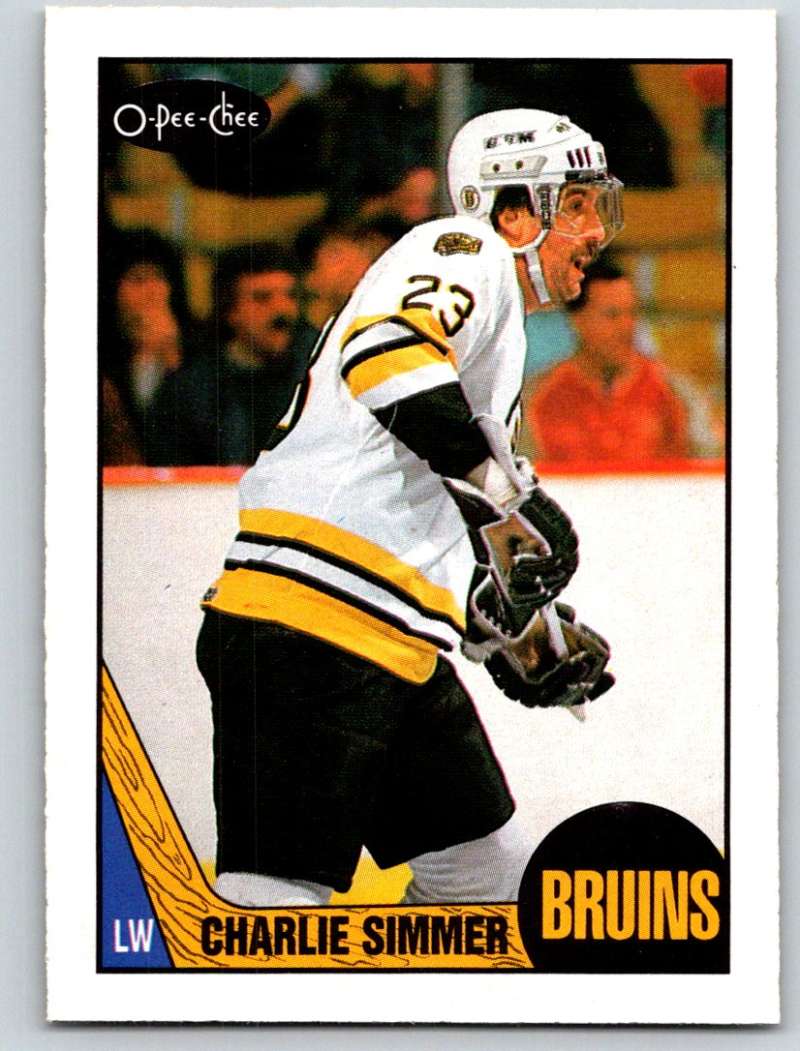 1987-88 O-Pee-Chee #52 Charlie Simmer Bruins Mint Image 1