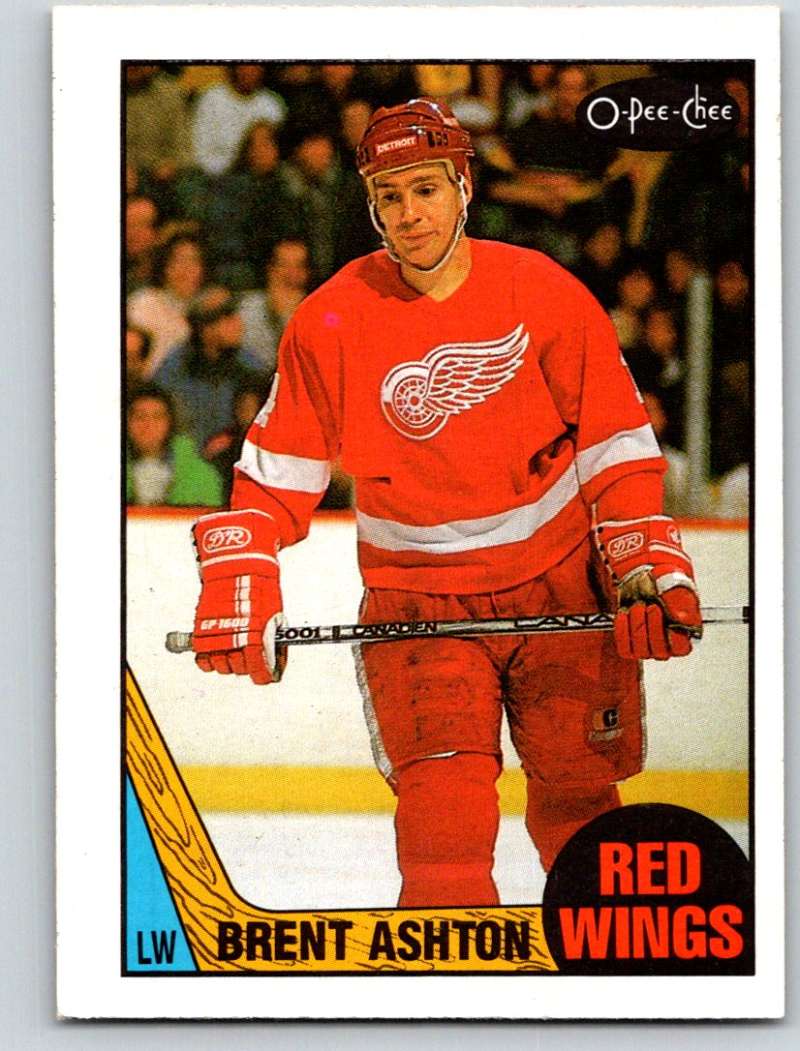 1987-88 O-Pee-Chee #100 Brent Ashton Red Wings Mint