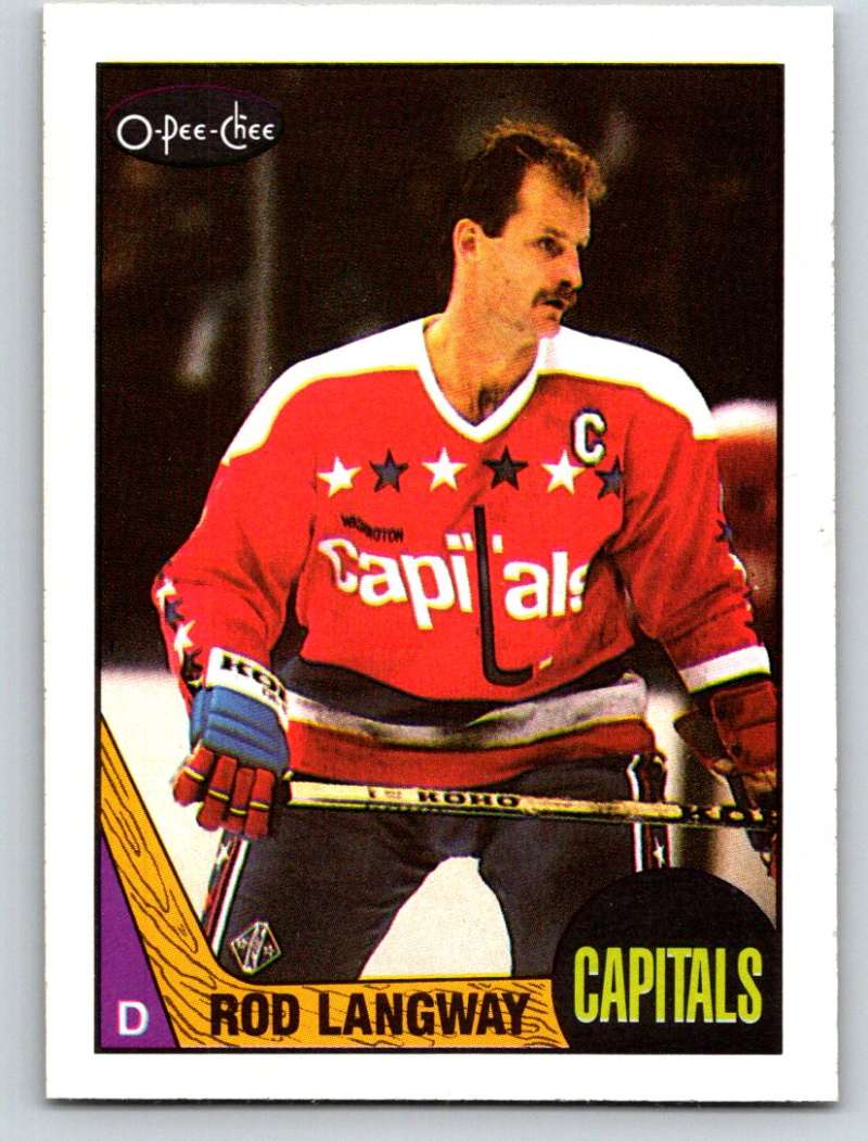 1987-88 O-Pee-Chee #108 Rod Langway Capitals Mint Image 1