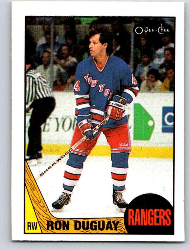 1987-88 O-Pee-Chee #110 Ron Duguay NY Rangers Mint Image 1