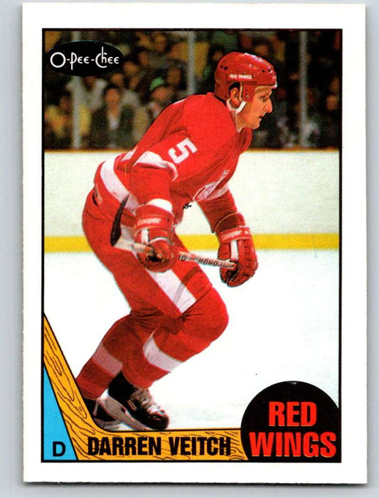 1987-88 O-Pee-Chee #114 Darren Veitch RC Rookie Red Wings Mint Image 1