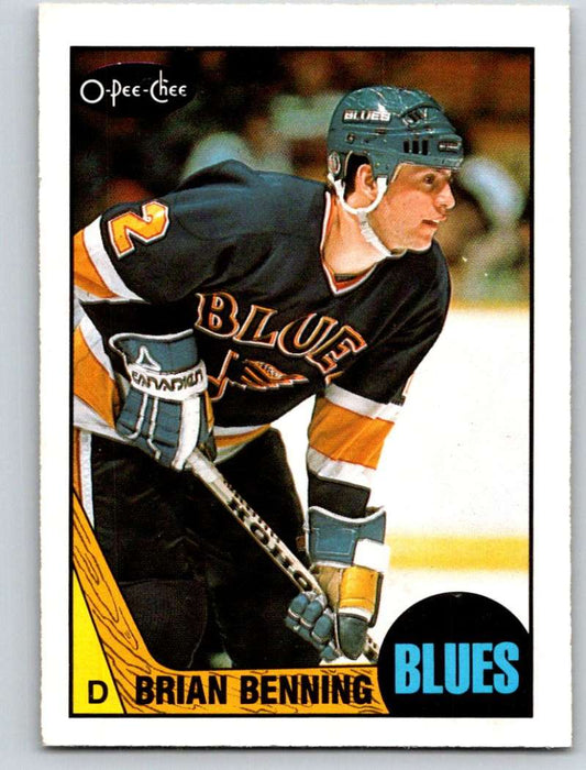 1987-88 O-Pee-Chee #122 Brian Benning RC Rookie Blues Mint