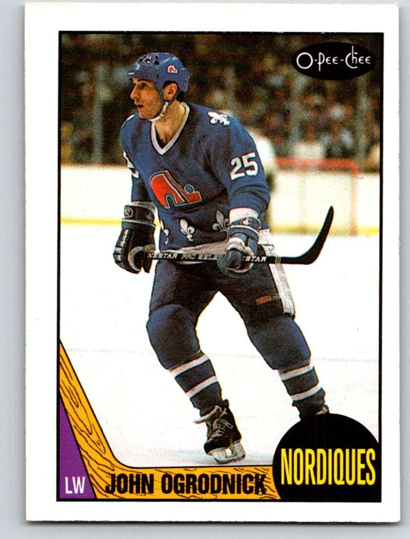 1987-88 O-Pee-Chee #134 John Ogrodnick Nordiques Mint Image 1