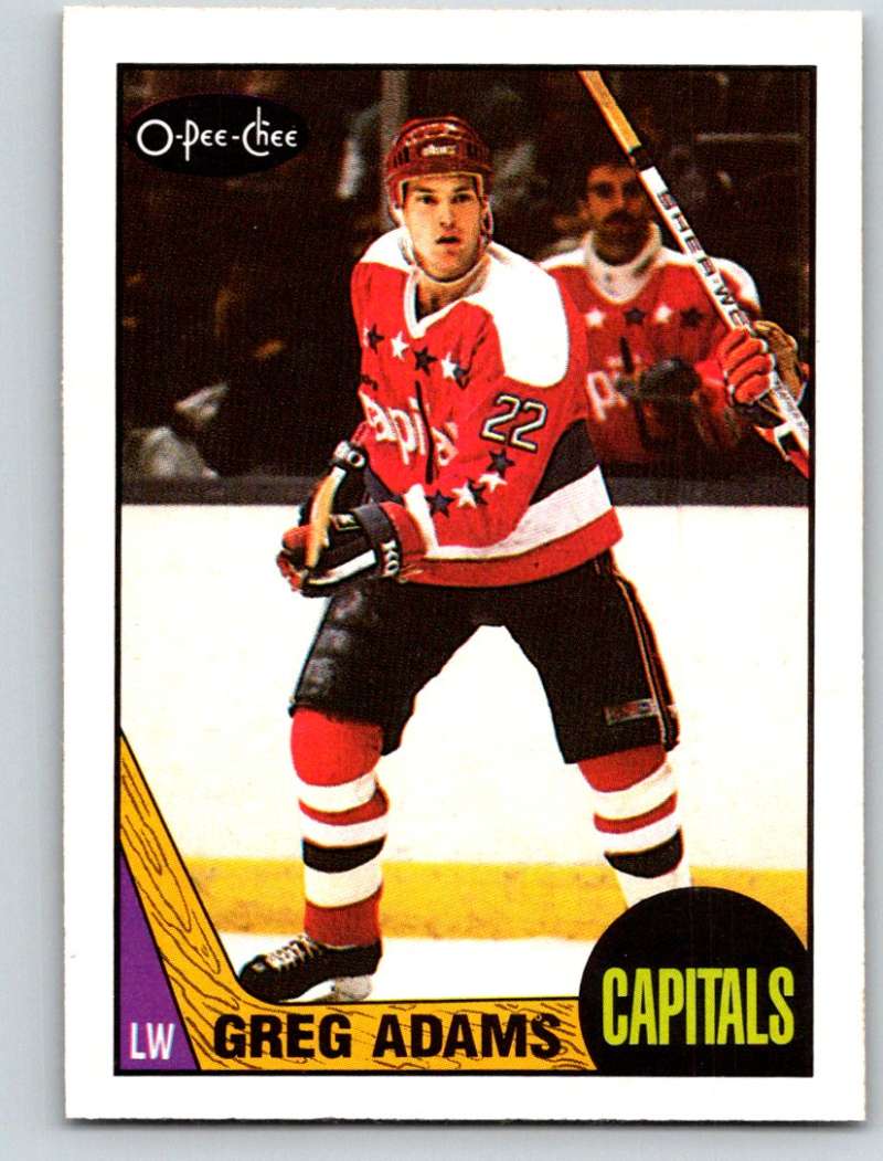 1987-88 O-Pee-Chee #139 Greg Adams Capitals Mint Image 1