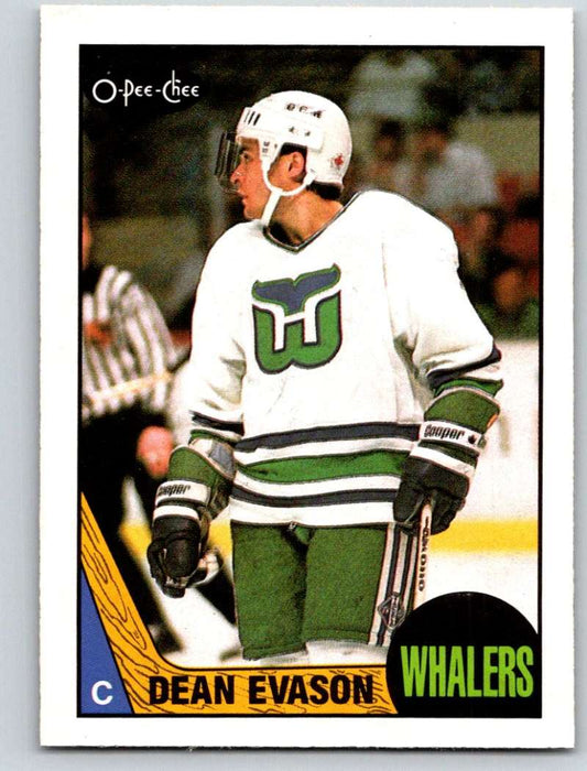 1987-88 O-Pee-Chee #166 Dean Evason RC Rookie Whalers Mint