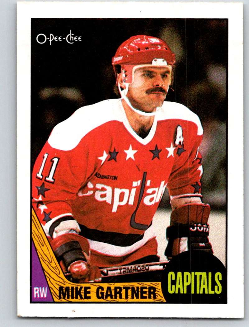 1987-88 O-Pee-Chee #168 Mike Gartner Capitals Mint Image 1