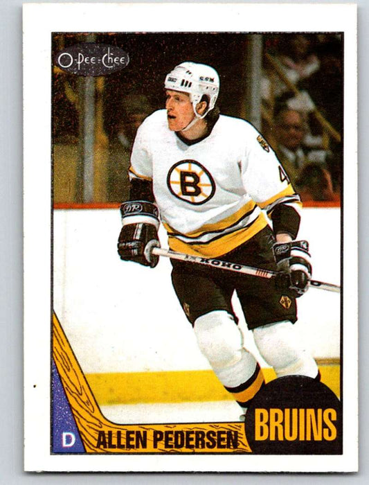 1987-88 O-Pee-Chee #174 Allen Pedersen RC Rookie Bruins Mint