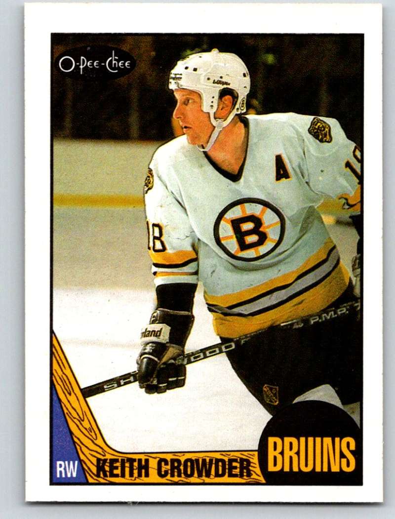1987-88 O-Pee-Chee #194 Keith Crowder Bruins Mint