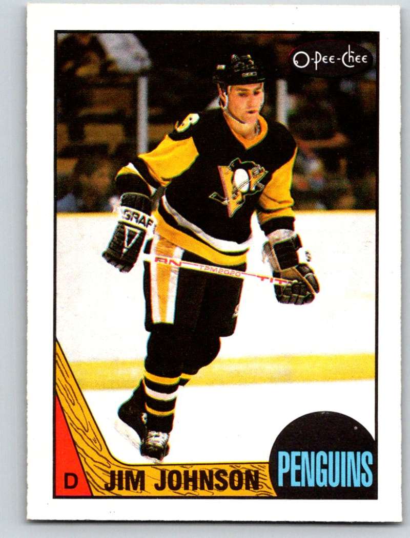 1987-88 O-Pee-Chee #196 Jim Johnson Penguins Mint Image 1
